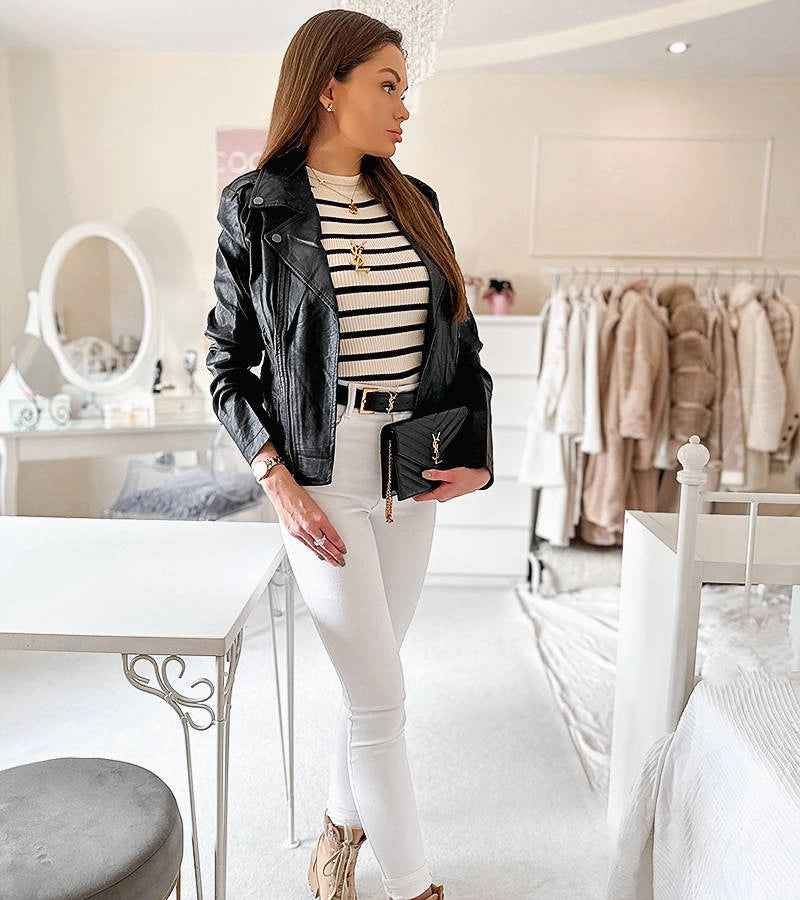 5-Černá ekokůže ramones Tricia-5