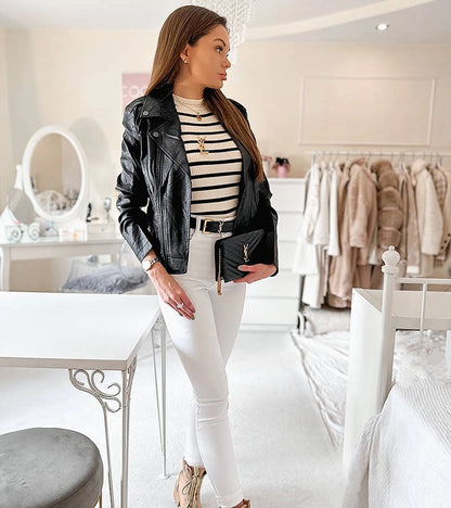 5-Černá ekokůže ramones Tricia-5