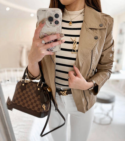 6-Béžové ramones z ekokůže Tricia-6