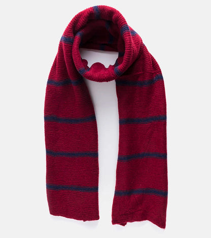 1-Bordó šátek s tmavě modrými pruhy Kari-1
