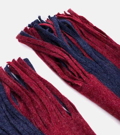 3-Černo-červená šála s třásněmi od Lana-3