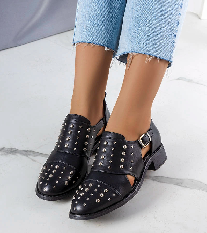 2-Černé polobotky s výřezy Irene-2