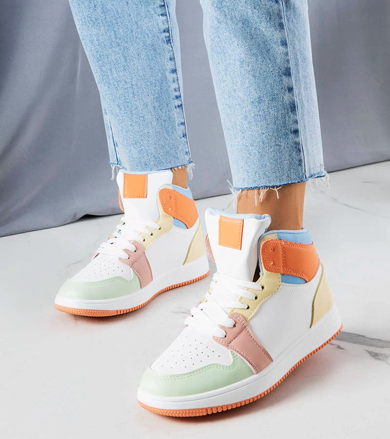 1-Oranžové kotníkové tenisky Kari-1