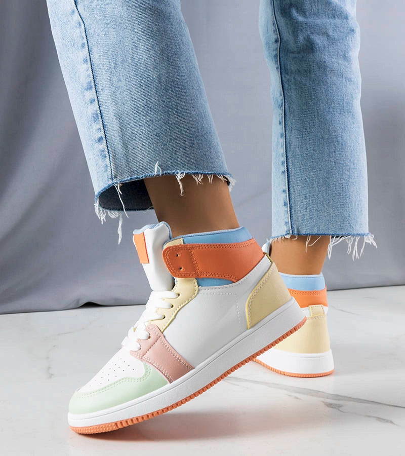 3-Oranžové kotníkové tenisky Kari-3