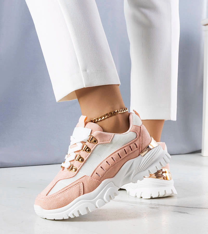 3-Bílé a růžové tenisky Mindy-3