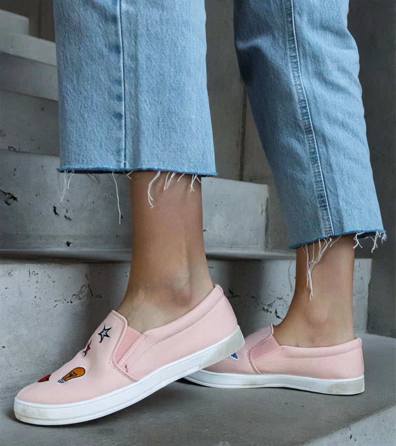 3-Šedé látkové tenisky s nášivkami Anais-3