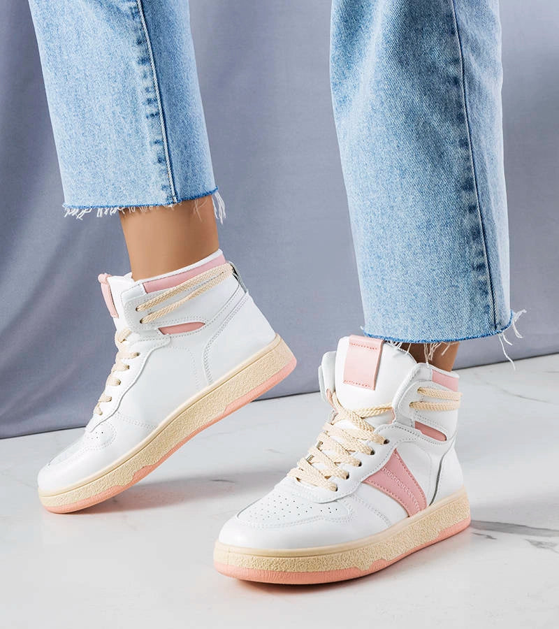 2-Růžové kotníkové tenisky Robin-2