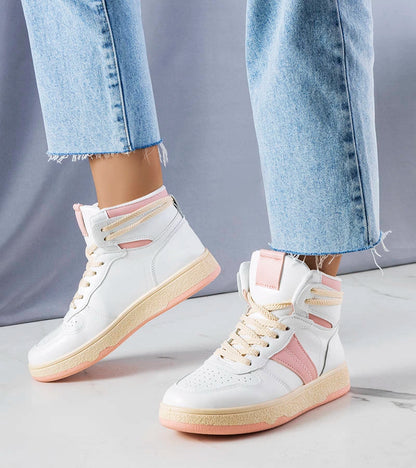 2-Růžové kotníkové tenisky Robin-2