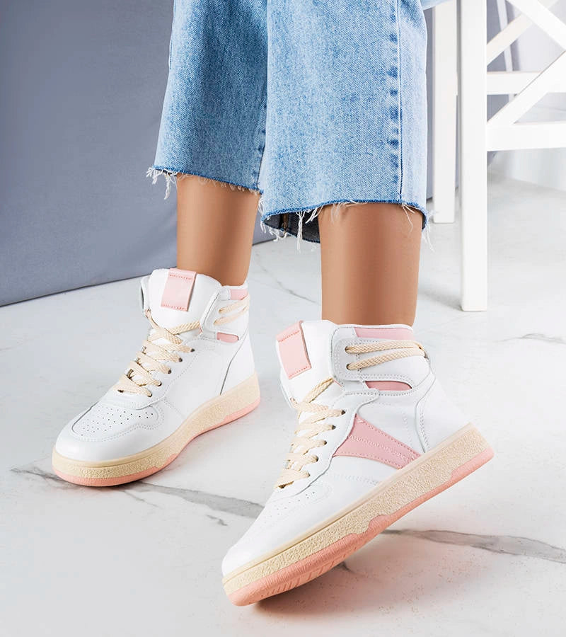 3-Růžové kotníkové tenisky Robin-3