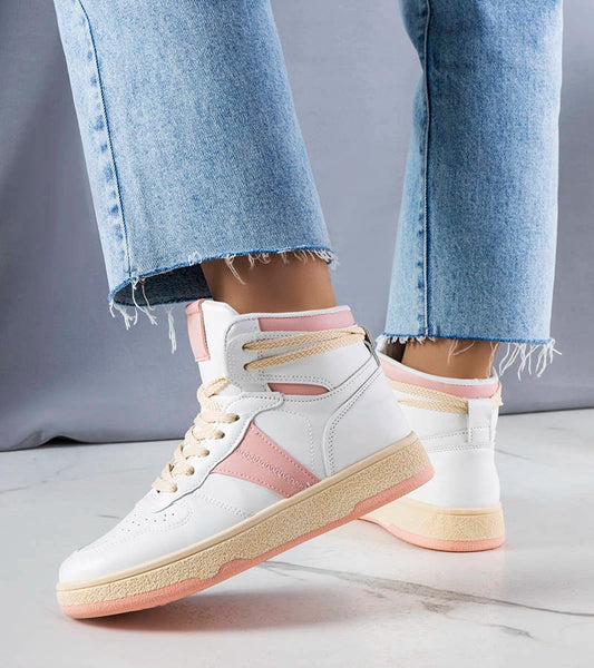 1-Růžové kotníkové tenisky Robin-1