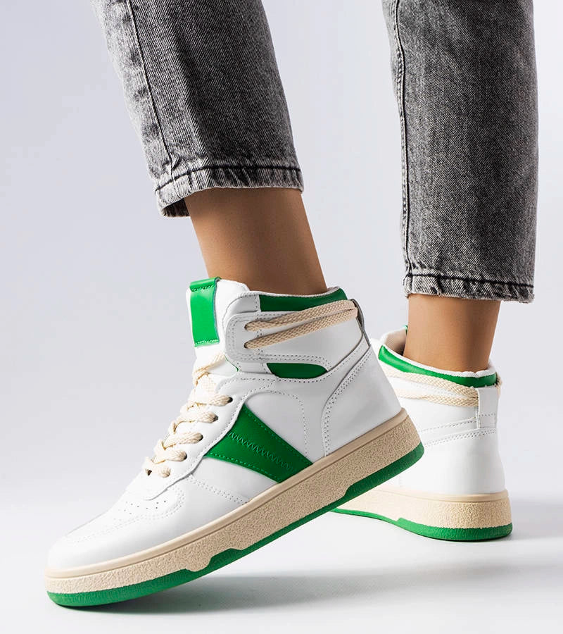 2-Zelené kotníkové tenisky Robin-2