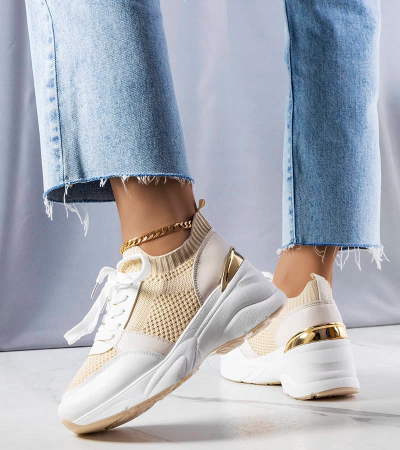 3-Béžové tenisky na platformách Ann-3