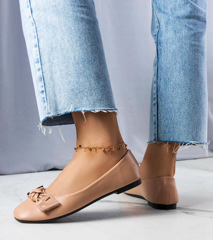 3-Béžové baleríny s mašlí Tabitha-3