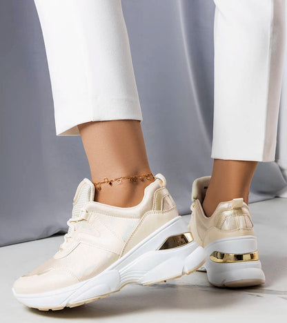 3-Béžové tenisky s kovovými vložkami Ruais-3