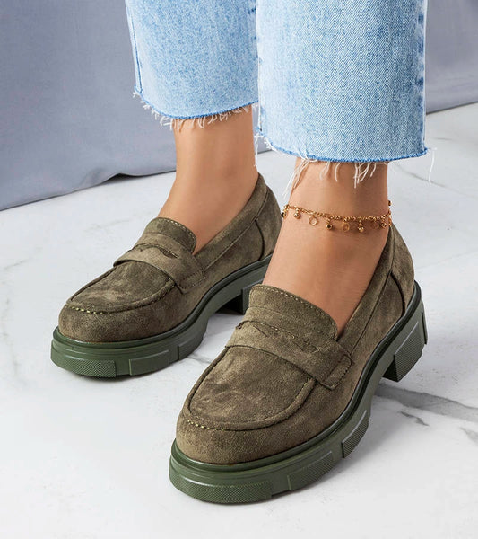 1-Zelené polobotky Alacoque z eko-semiše-1