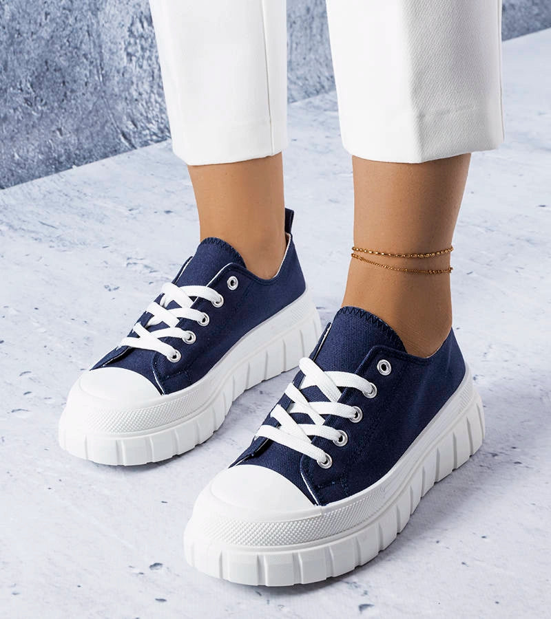 1-Bellemare tmavě modré tenisky na platformě-1