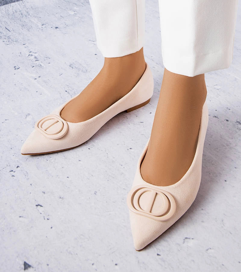 1-Béžové baleríny z eko semiše od společnosti Grignon-1