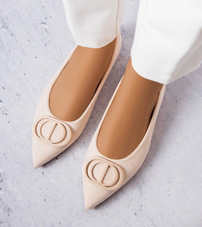 2-Béžové baleríny z eko semiše od společnosti Grignon-2