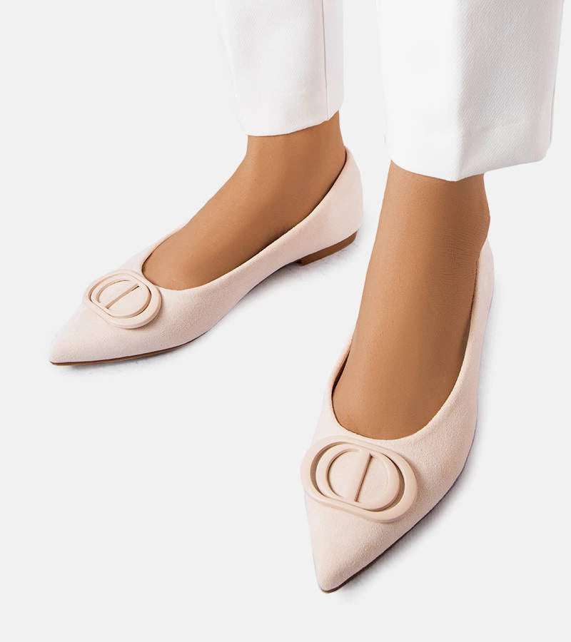 3-Béžové baleríny z eko semiše od společnosti Grignon-3