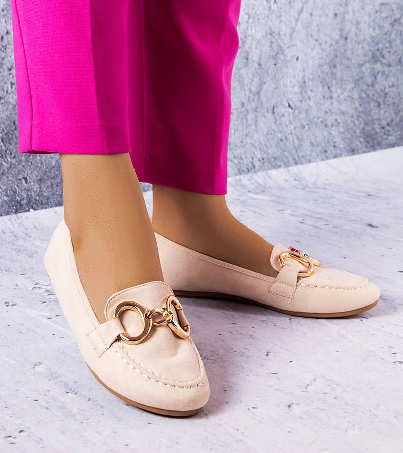 1-Béžové klasické mokasíny Pitre-1