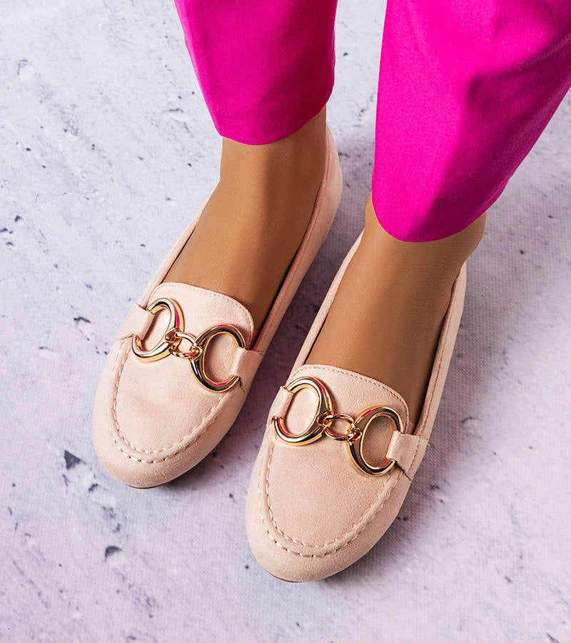 3-Béžové klasické mokasíny Pitre-3