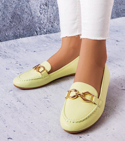 1-Zelené mokasíny s přezkou Sauvé-1