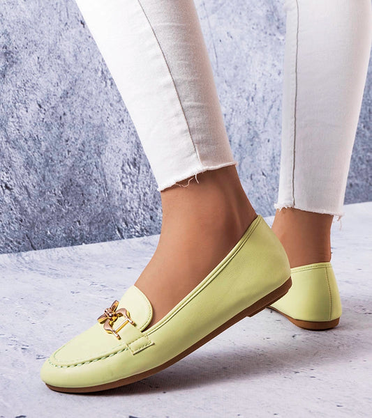 2-Zelené mokasíny s přezkou Sauvé-2