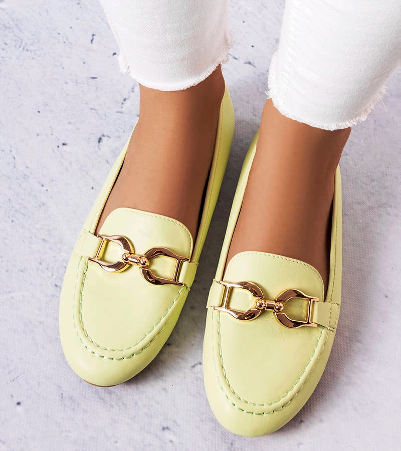 3-Zelené mokasíny s přezkou Sauvé-3