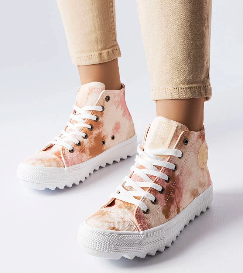 1-Béžové vzorované tenisky Big Star LL274048-1