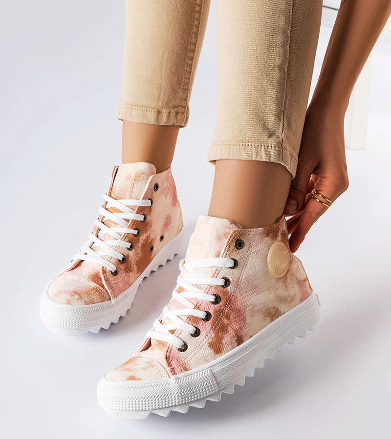 2-Béžové vzorované tenisky Big Star LL274048-2