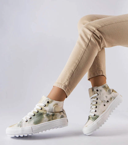 2-Zelené vzorované tenisky Big Star LL274047-2