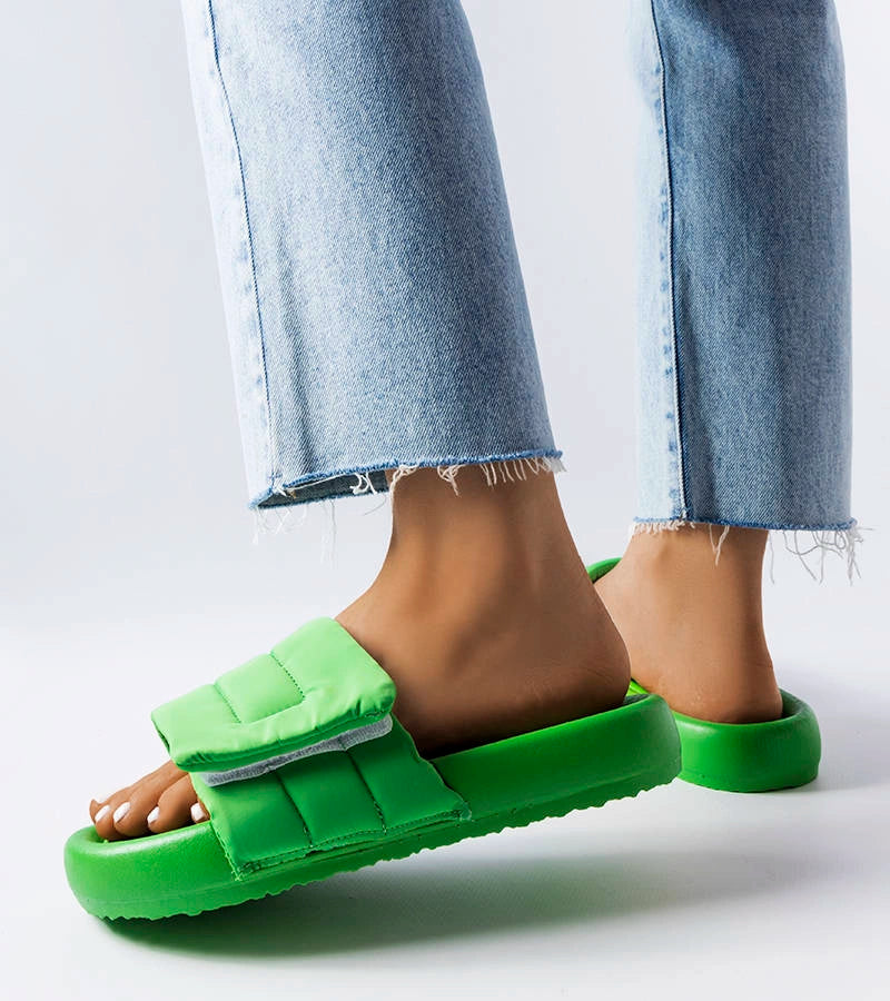 2-Zelené žabky Aleron na suchý zip-2