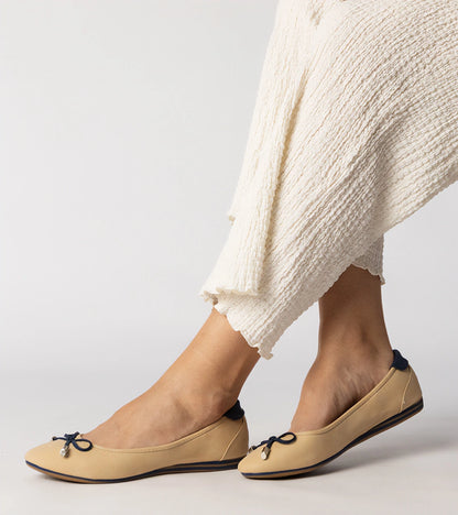 3-Béžové baleríny zdobené mašlí Maddalena-3