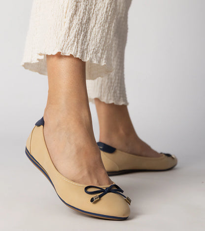 5-Béžové baleríny zdobené mašlí Maddalena-5