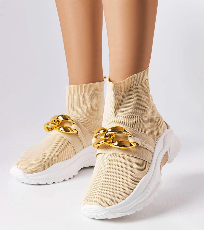 1-Béžové řetízkové tenisky Baptiste-1