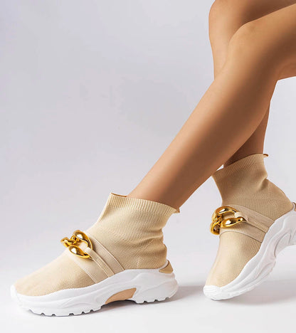 2-Béžové řetízkové tenisky Baptiste-2