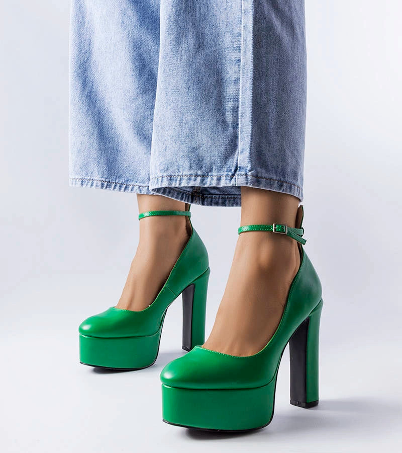 1-Zelené lodičky Hervé na vysokém jehlovém podpatku-1