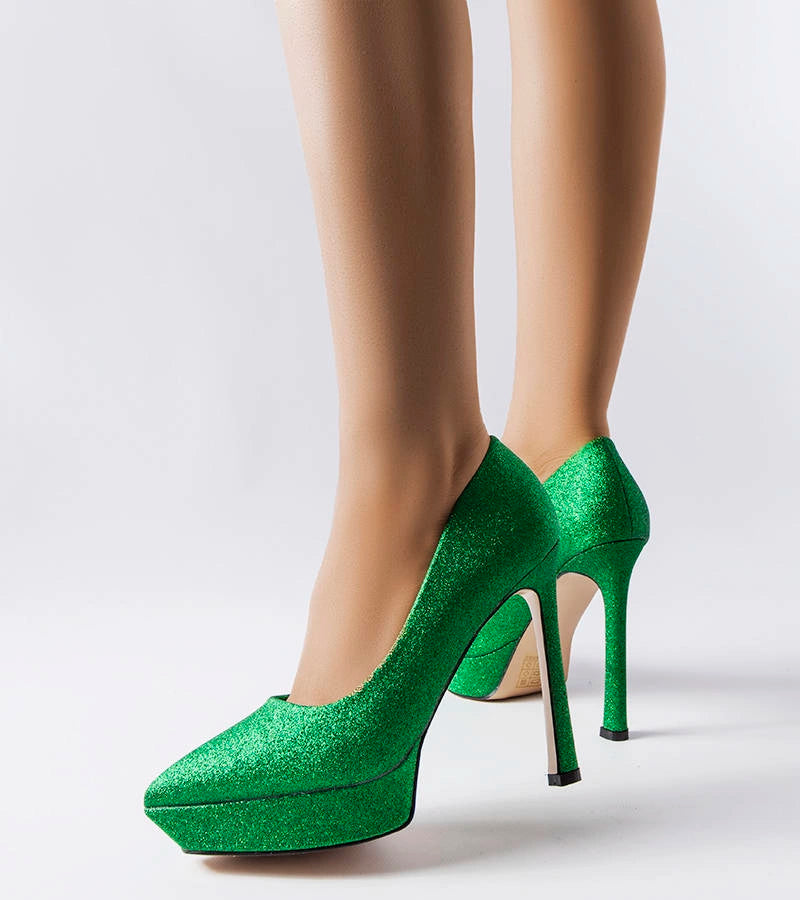 3-Zelené třpytivé jehlové podpatky Proulx-3