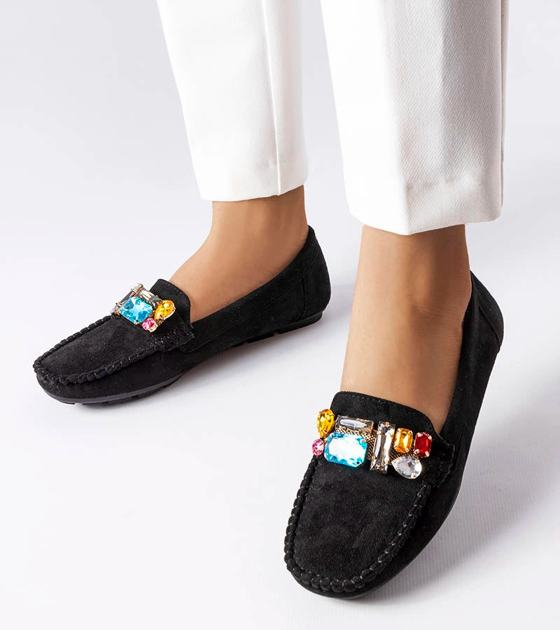 1-Černé mokasíny s koženou stélkou Bertrand-1