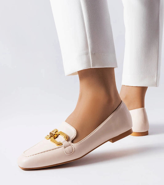 2-Béžové mokasíny s přezkou Rousseau-2