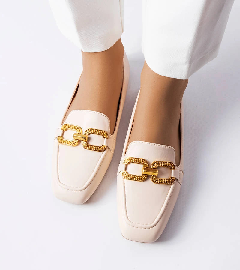 3-Béžové mokasíny s přezkou Rousseau-3