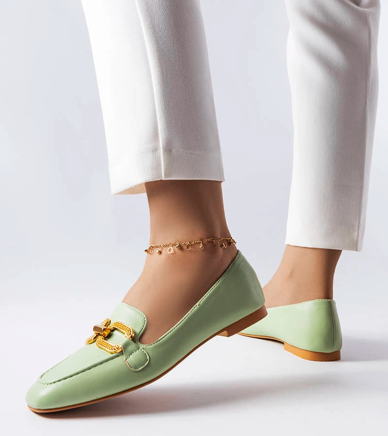 2-Zelené mokasíny s přezkou Rousseau-2