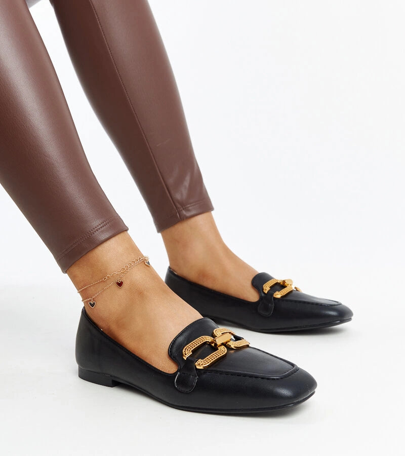 2-Černé mokasíny s přezkou Rousseau-2