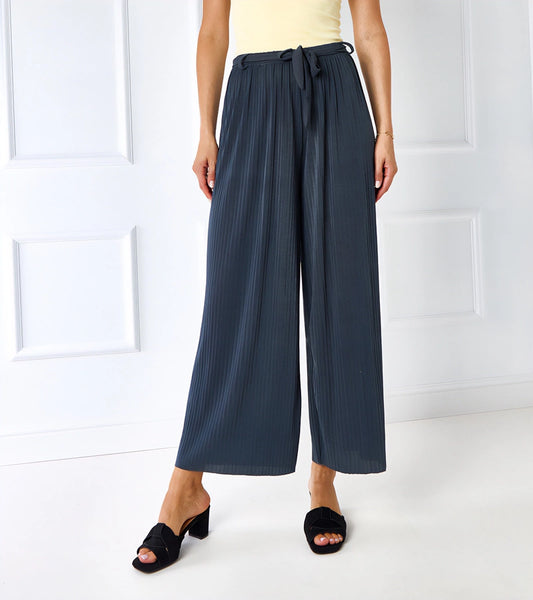 3-Šedé plisované kalhoty Claudette-3