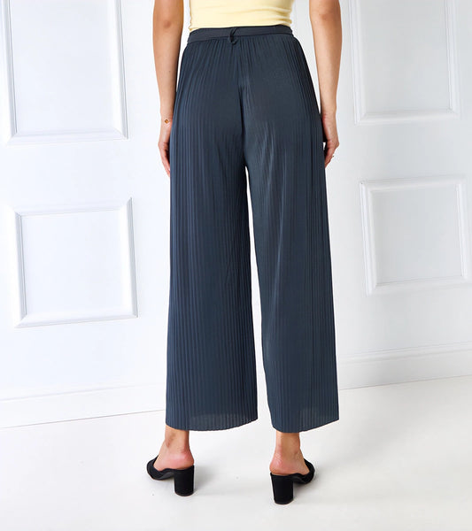 1-Šedé plisované kalhoty Claudette-1