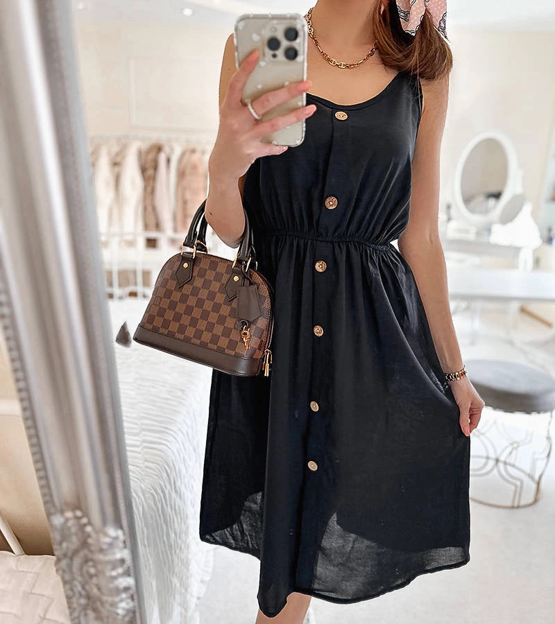 3-Černé šaty bez ramínek Plaisance-3