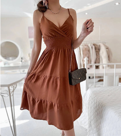 1-Hnědé rozšířené šaty od Yvon-1