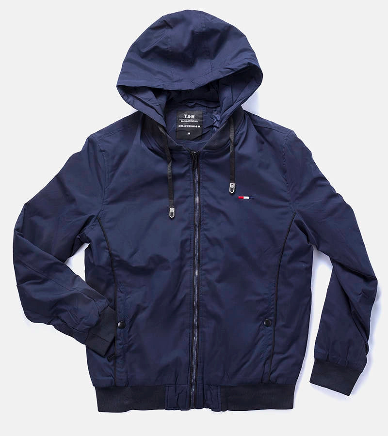 1-Pánská tmavě modrá větrovka s kapucí Duplessis-1