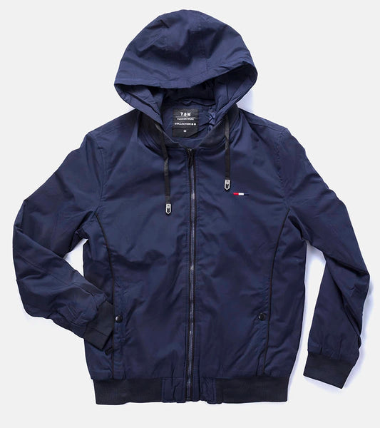 1-Pánská tmavě modrá větrovka s kapucí Duplessis-1