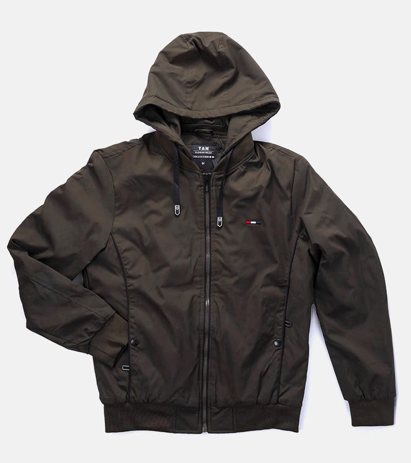 1-Zelená pánská větrovka s kapucí Duplessis-1